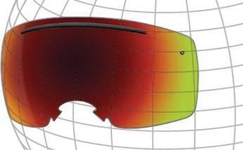 ski goggle spherical screen