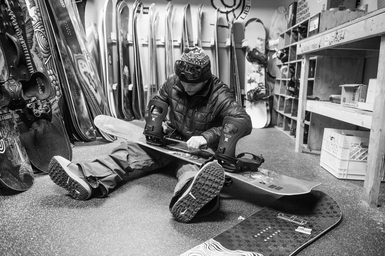 Fixation snowboard freeride