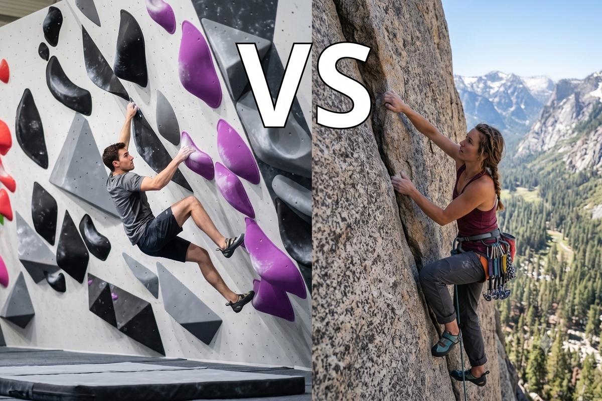 escalade salle vs extérieur