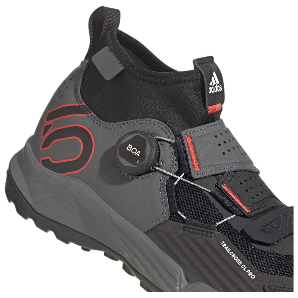 Five Ten Mountain bike shoes 5.10 Trailcross Pro Clip In Grey Core Black Red Summer 2023 Glisshop