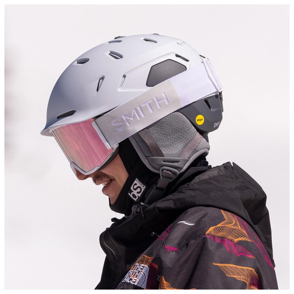 Smith Goggles Squad Mag White Vapor Chromapop Everyday Rose Gold Mirror +  Chromapop Storm Rose Flash - Winter 2025 | Glisshop
