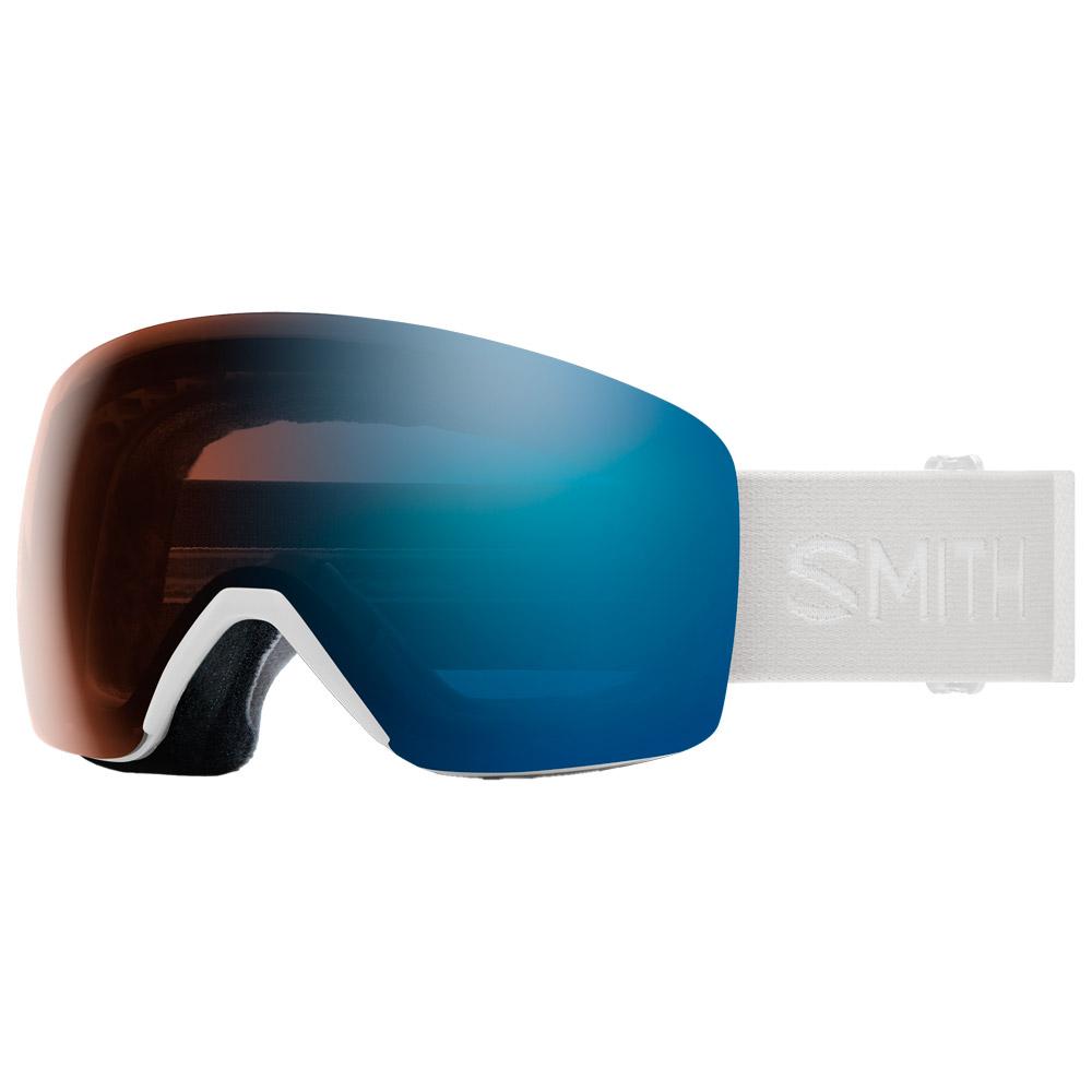 Smith - Skyline White Vapor Chromapop Pro Photochromic Blue Mirror - Skibrille - Weiß - Glisshop.de