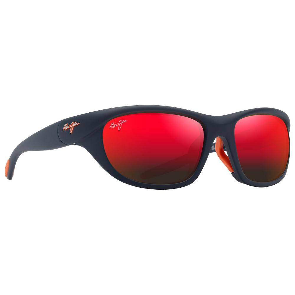 Maui Jim - Haulani Asian Fit Solid Dark Blue Orange Hawaii Lava Mineral Superthin - Sunglasses