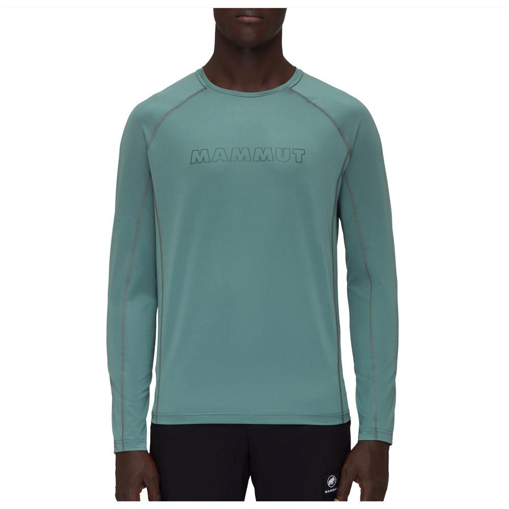 Wander-T-Shirt Mammut Selun FL Longsleeve Logo Dark Jade - Sommer 