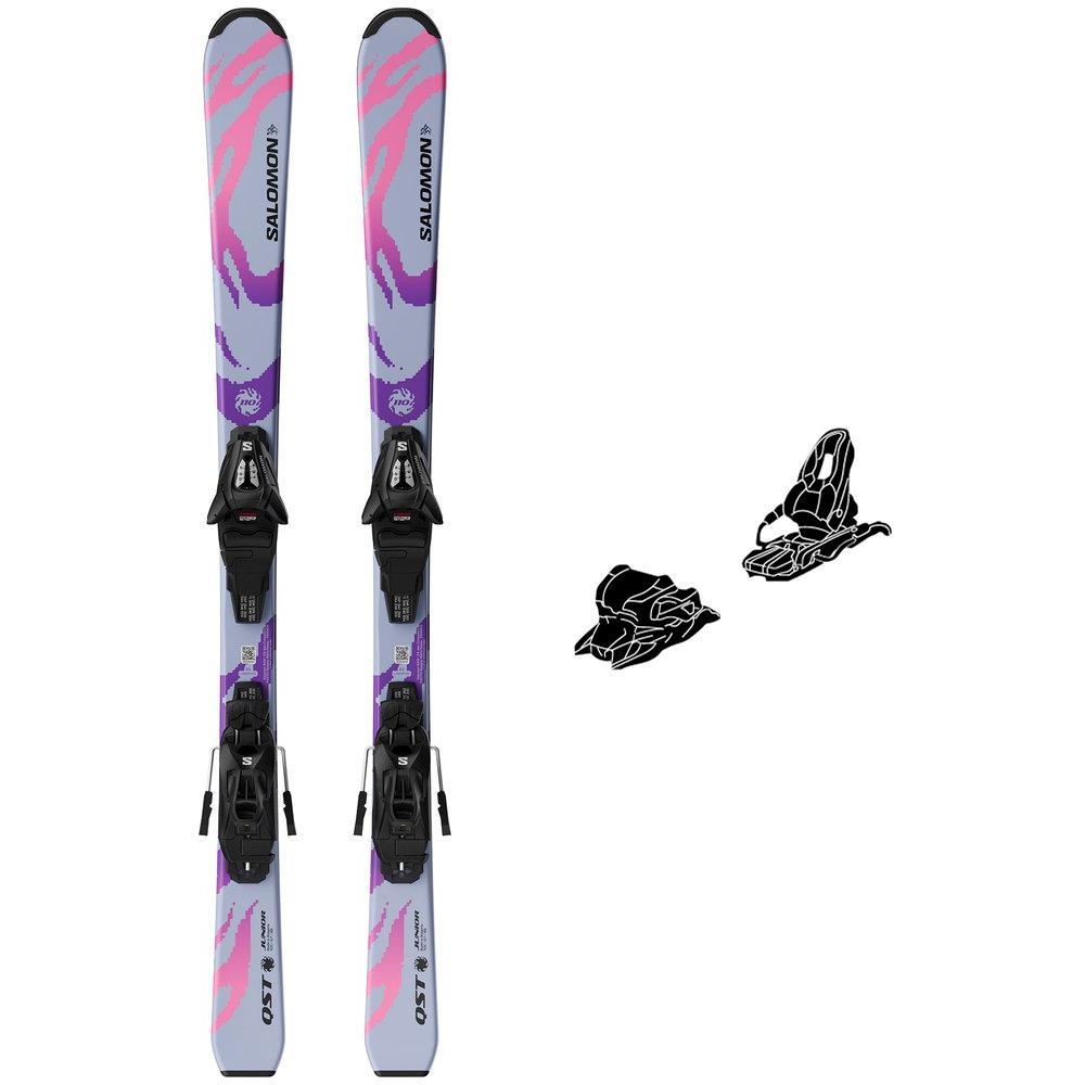 Salomon - Pack Ski L Qst Jr Cosmic Sky S - 100 + L C5 Gw J75 Black Silver - Ski