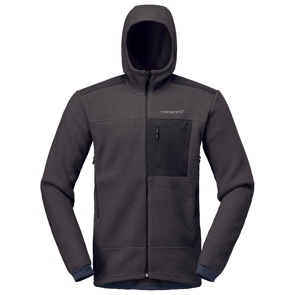 Norrona - Trollveggen Warm 3 Zip Hood M's Phantom - L - Fleece