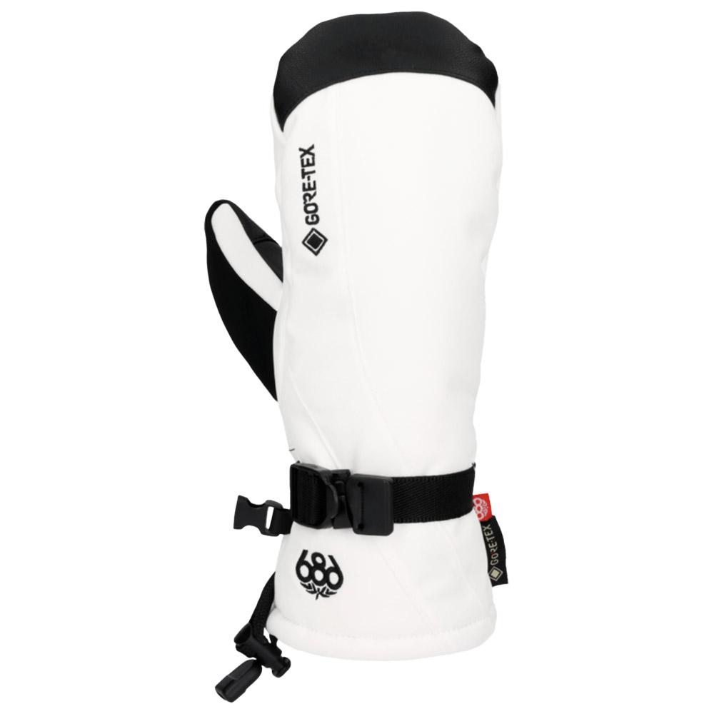 686 - Wmns Gore-Tex Linear Mitt White - L - Fäustling - Größe L - Weiß - Damen - Glisshop.de