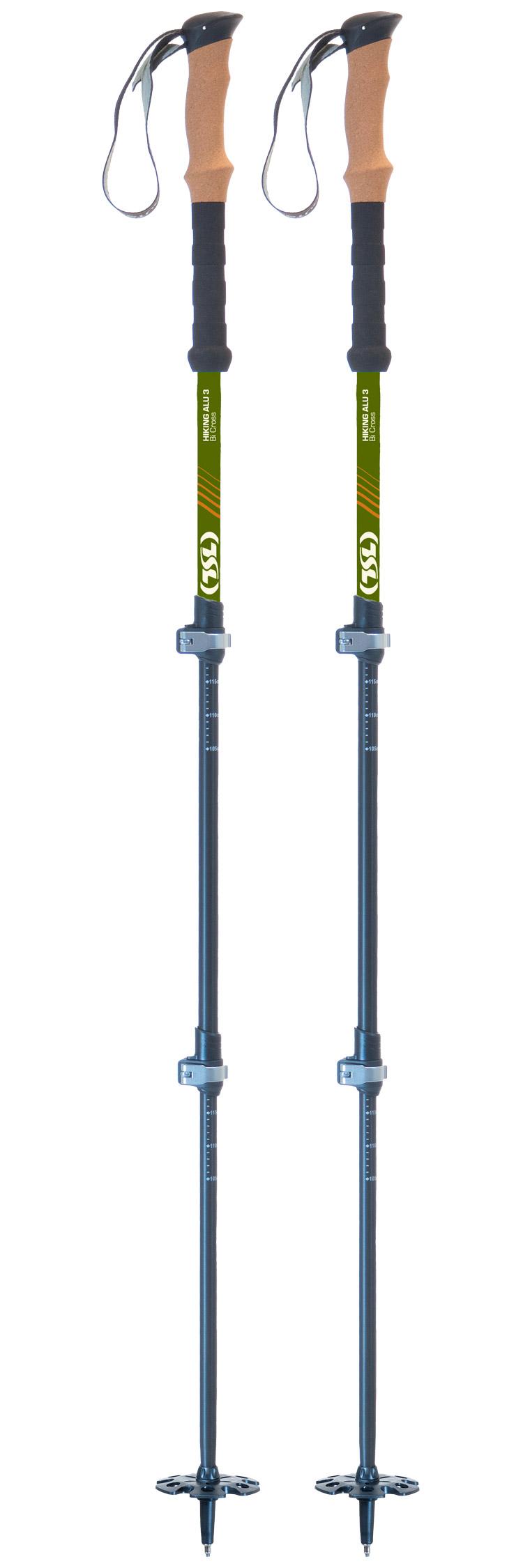 TSL - Hiking Alu 3 Bi-Cross Twist Black Green - Poles