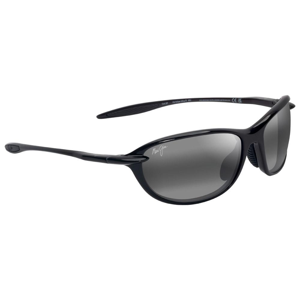 Maui Jim - Hookipa Ultra R Shiny Black Neutral Grey MauiUltra - Sonnenbrille - Schwarz - Glisshop.de
