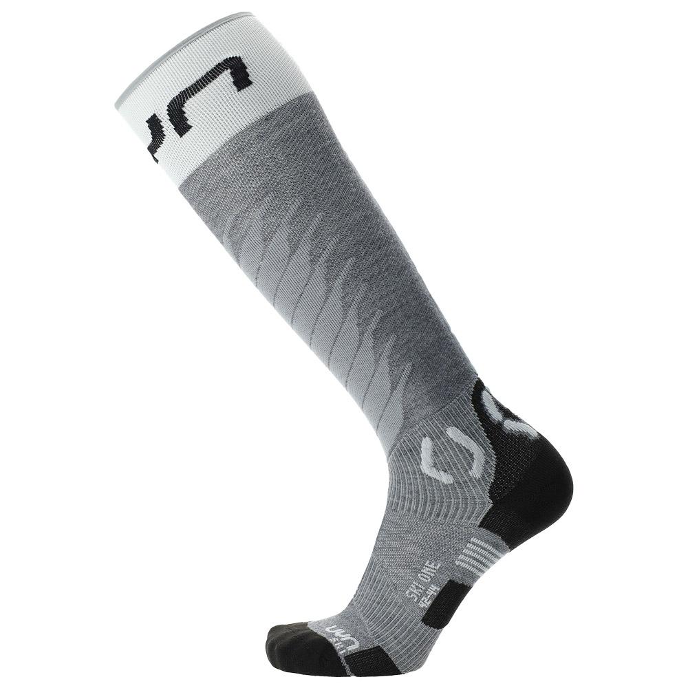 Uyn - Man Ski One Merino Socks Gris Melange Blanc - 45-47 - Skisocken