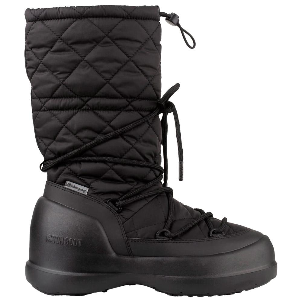 Moon Boot - Mezzaluna Quilted High Boot WP Black - 40 - Snow boots