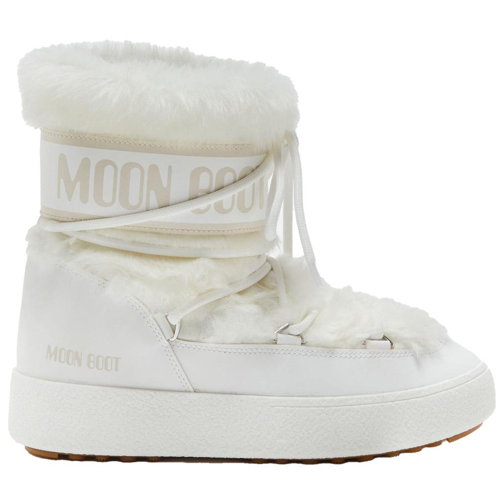 MOONBOOT★白スノーブーツ★新品未使用 MOON BOOT Icon faux fur and faux leather snow boots | NET-A-PORTER