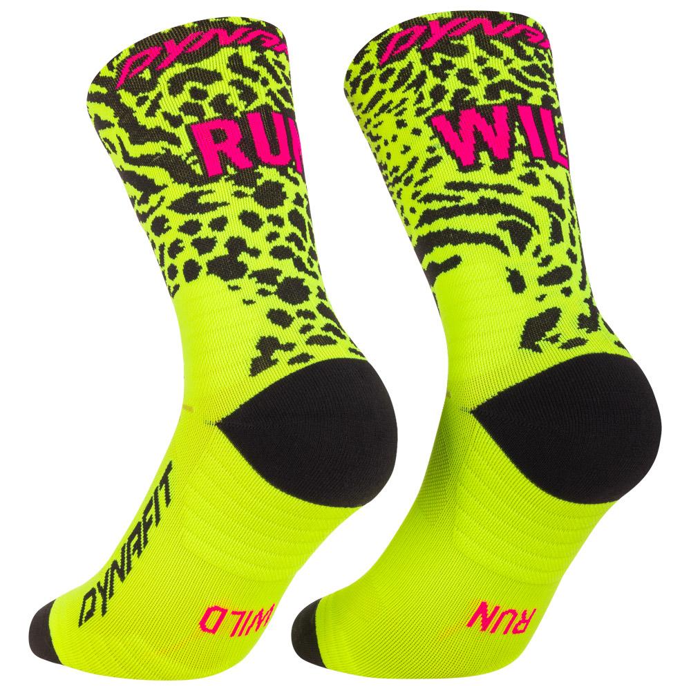 Dynafit - Run Wild Crew Socks Ultra Yellow - 39-42 - Socken - Größe 39-42 - Gelb - Glisshop.de