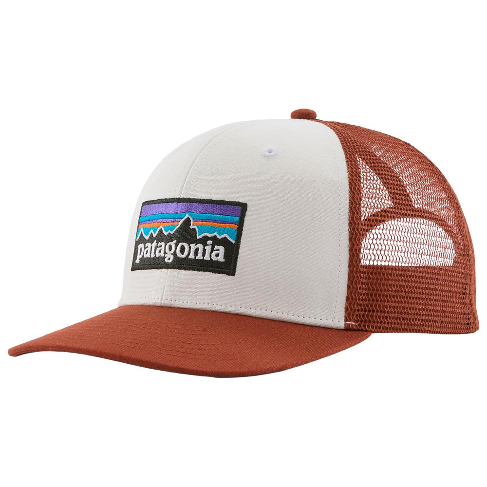 Patagonia - P-6 Logo Trucker Hat White Rusty Red - Cap