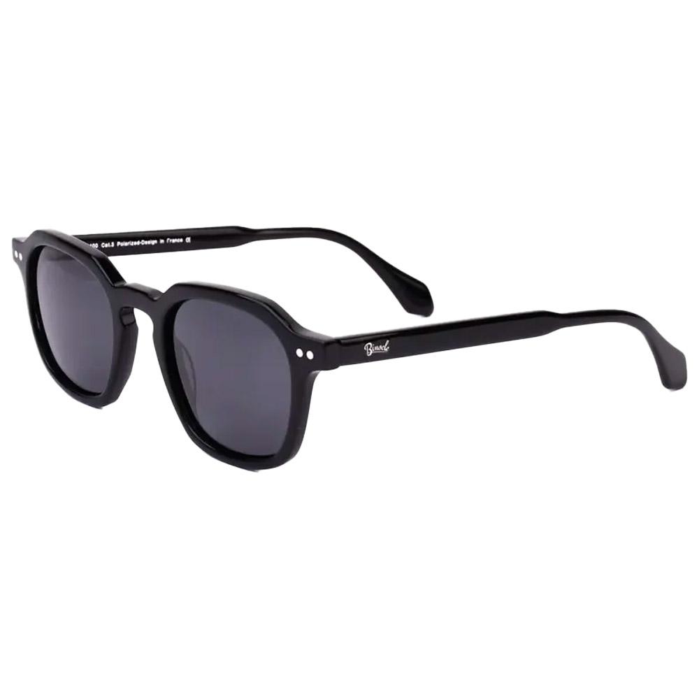 Binocle Eyewear - Cancun Shiny Black Gradient Grey Polarized - Sunglasses