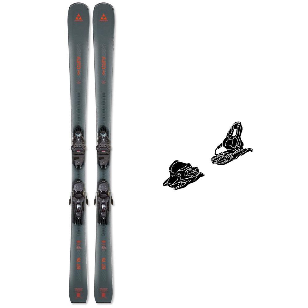 Fischer - Pack Ski The Curv GT 76 Twin Pr Grey - 173 + Rsw 10 Gw Powerrail Br.85 Solid Black Black - Ski