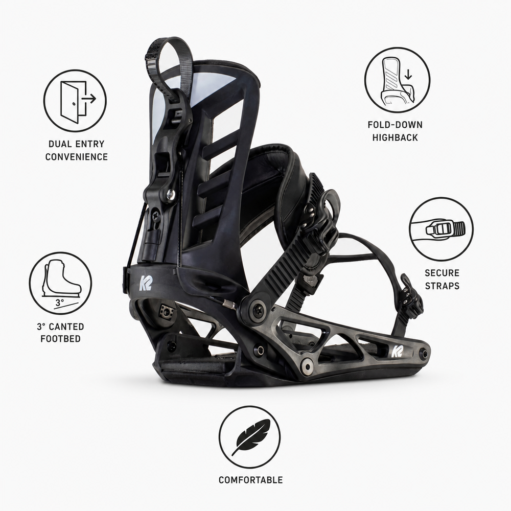 K2 Snowboard binding Cinch Tc Black - Winter 2026 | Glisshop