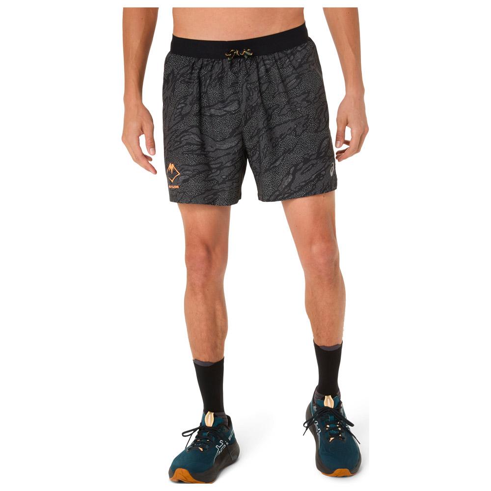 Asics - Fujitrail All Over Print 5In S Performance Black - XL - Trail shorts