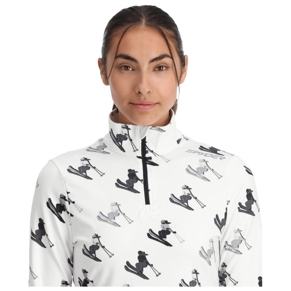 Spyder Fleece Vivid 1/2 Zip White Winter 2025 Glisshop