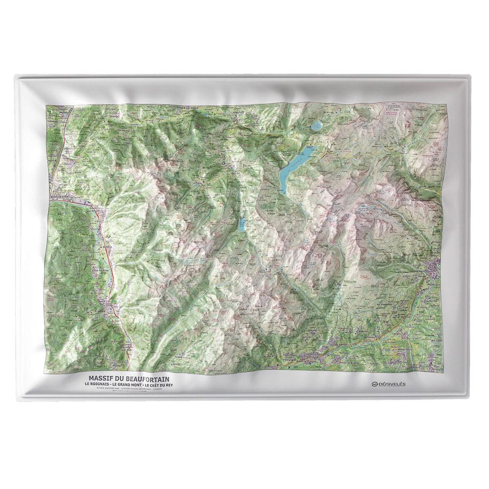 Deniveles - Massif Du Beaufortain - Raised-relief map