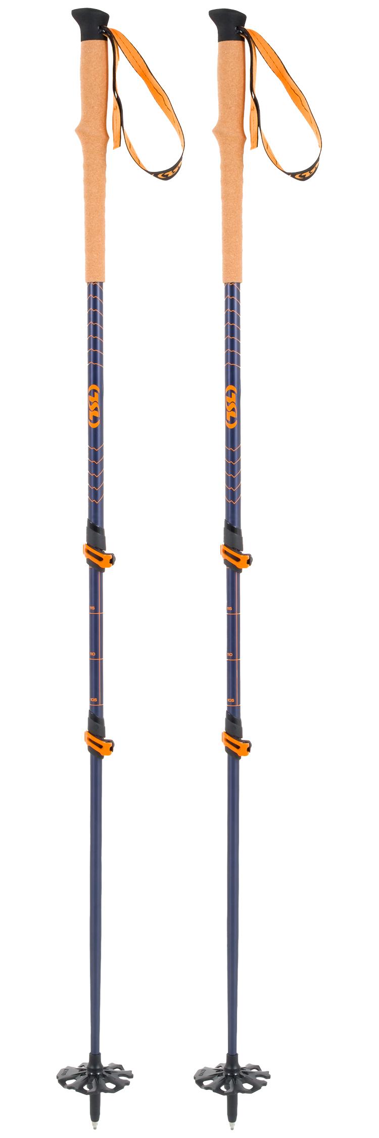 TSL - Alti Alu 3 Cork Mid Twist 110-140 cm Black Orange - Hiking poles