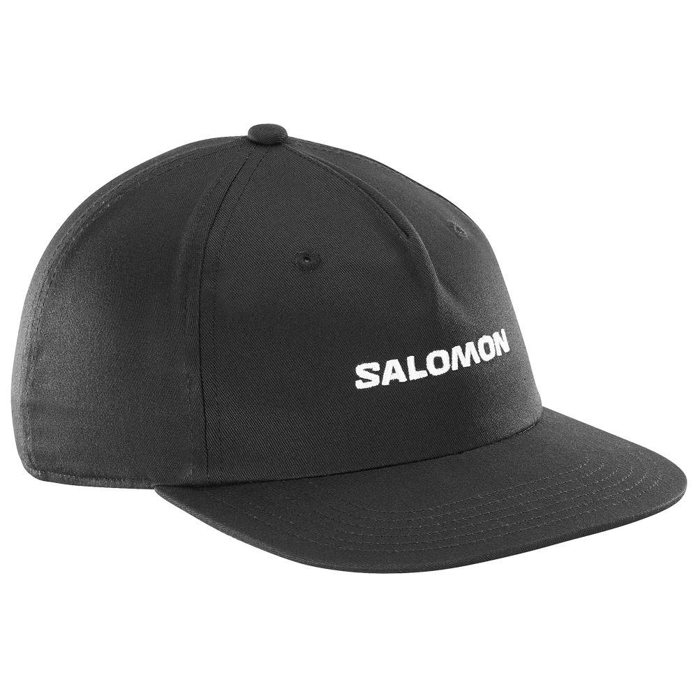 Salomon - Logo Flat Cap Deep Black - S-M - Cap