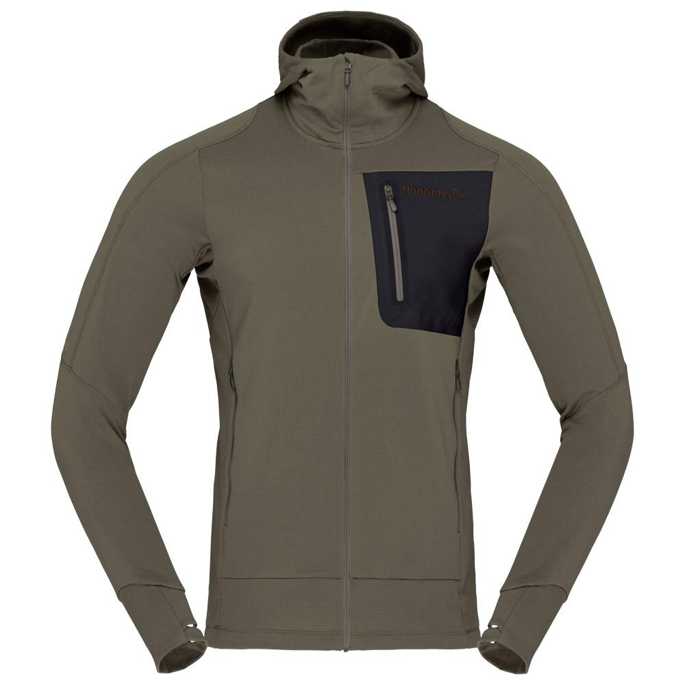 Norrona - Falketind Power Grid Hood Beluga - S - Fleece