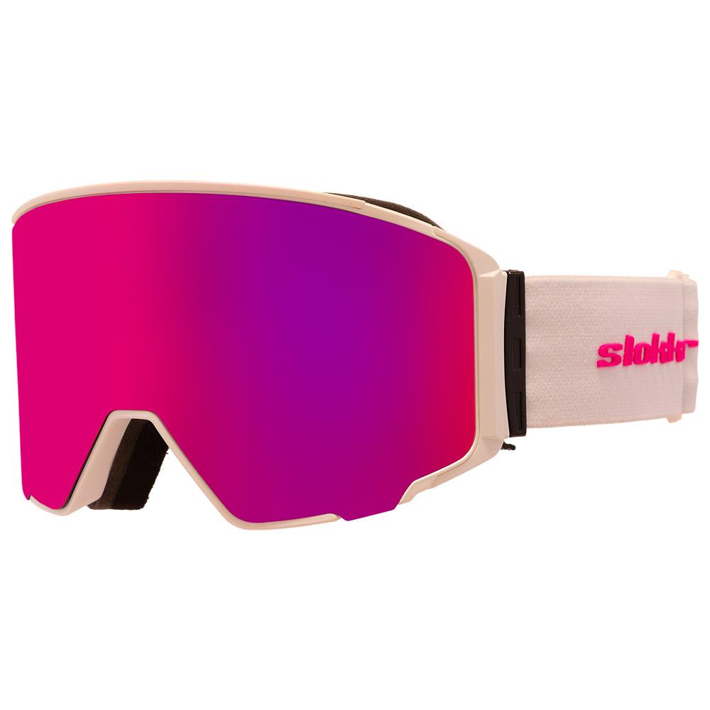Slokker - Dolomunt Otg Matte White Purple Mirror - Skibrille - Weiß - Glisshop.de