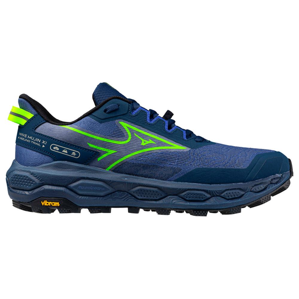 Mizuno - Wave Mujin 11 Dazzlblue Light yellow Estate B - 8 - Trailrunning-Schuhe - Größe 8 - Blau - Herren - Glisshop.de