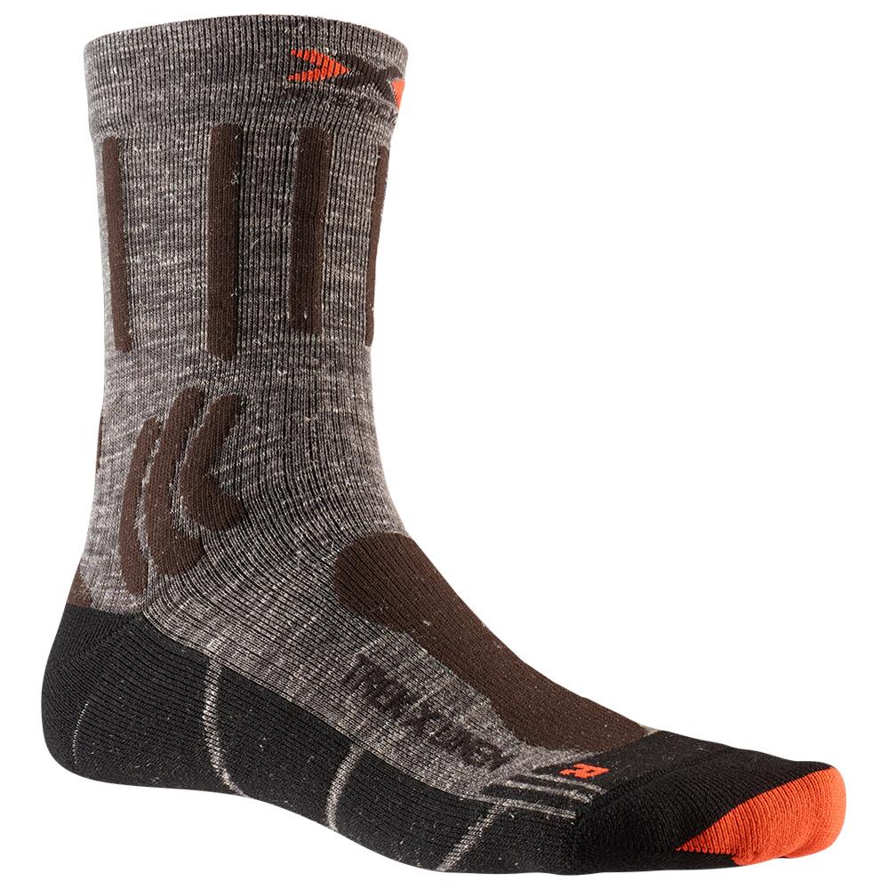 X Socks - Trek X Linen Suede Melange X-Orange Black - 35-38 - Socken - Größe 35-38 - Schwarz - Herren - Glisshop.de