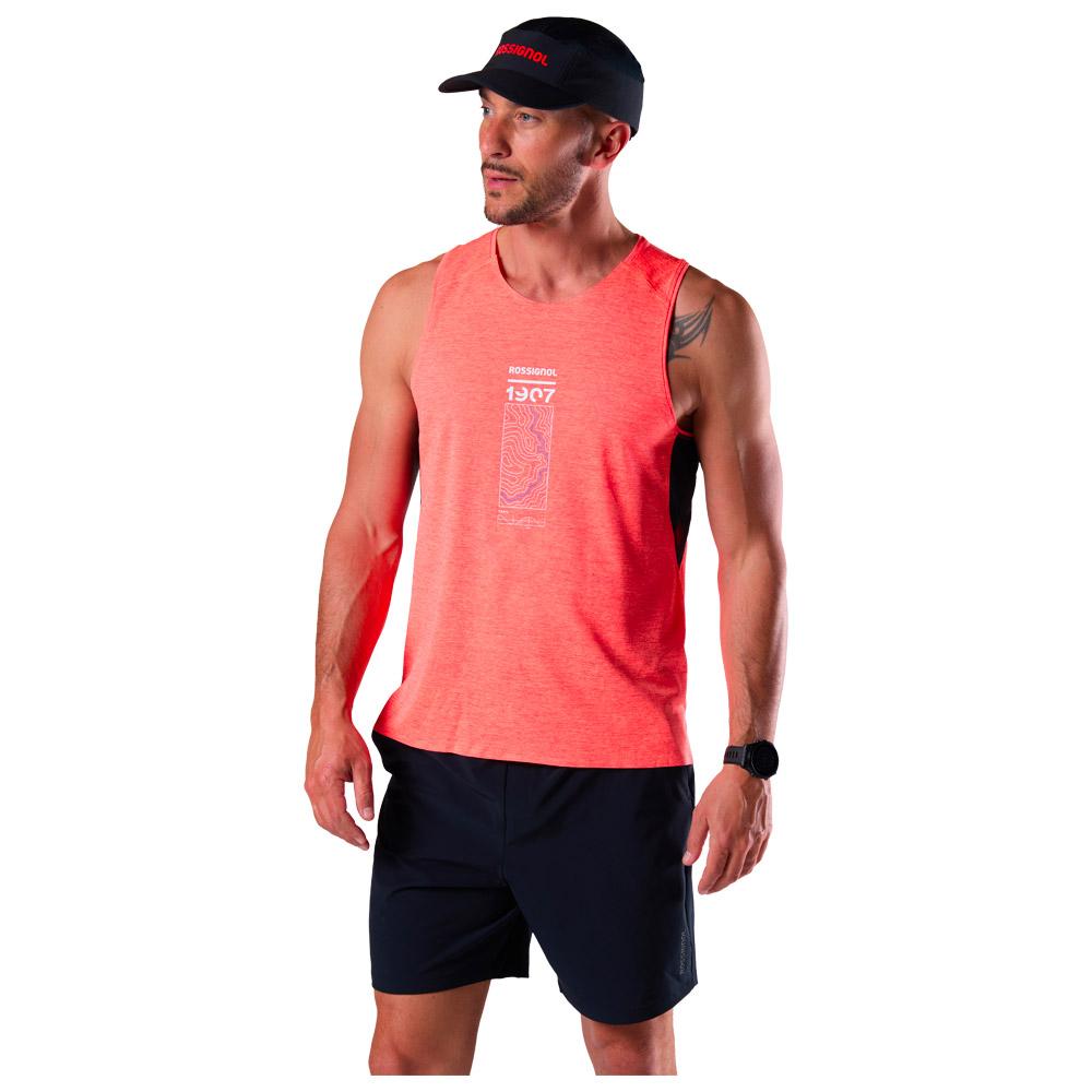 Rossignol - Sapa Ultra Tank Neon Red - M - Trail T-Shirt - Größe M - Rot - Herren - Glisshop.de