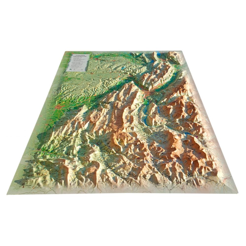 3DMAP - Vercors-Chartreuse - Raised-relief map