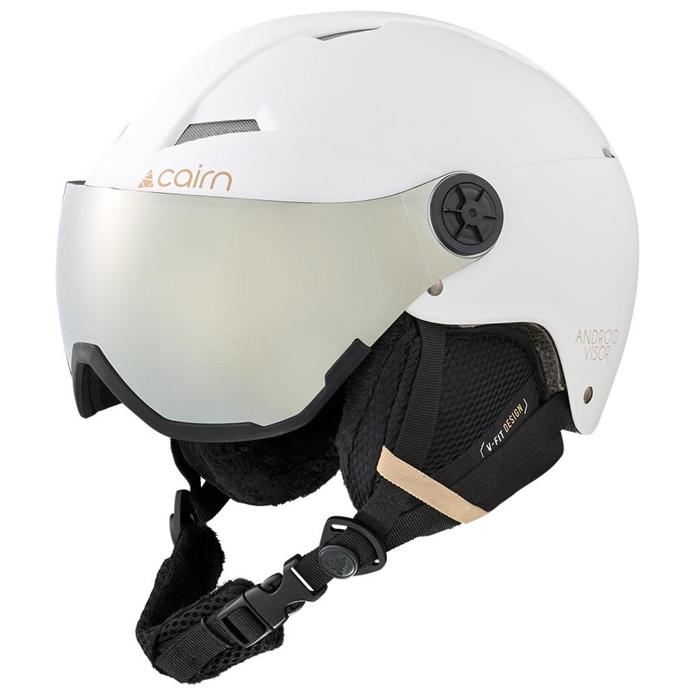 Cairn - Android Visor Mat White Biscuit - S - Helmet w/ visor