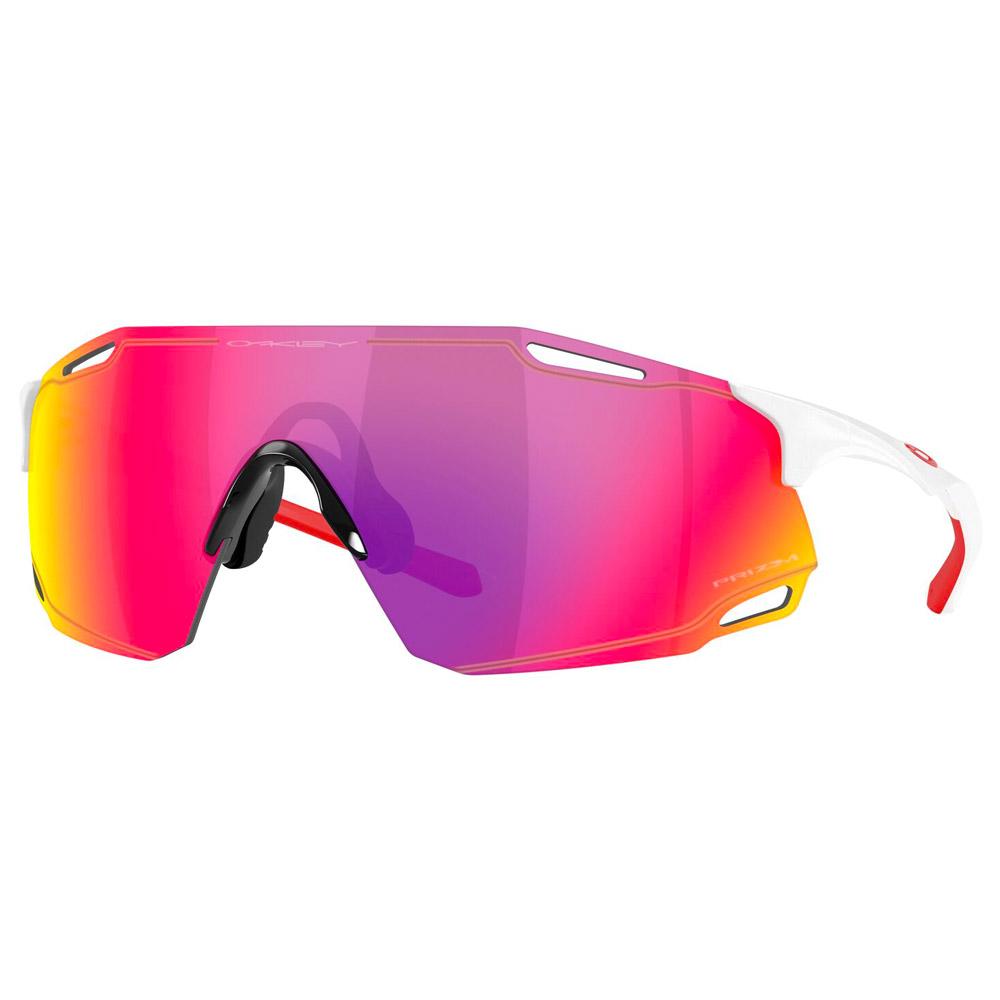Oakley - Cybr Zero Polished White Prizm Road - Sonnenbrille - Weiß - Glisshop.de