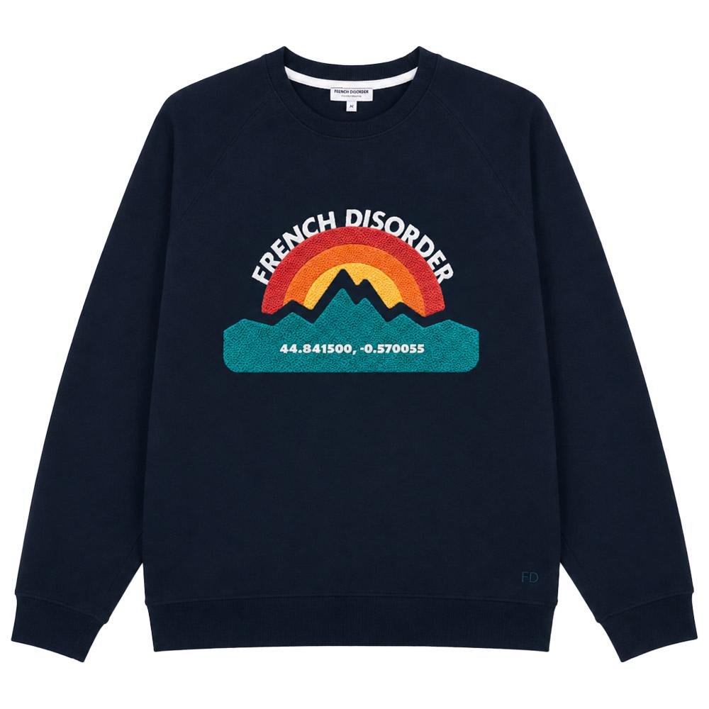 French Disorder - Clyde Warmy Fd Dawn Terry Embroidery Navy - M - Sweatshirt