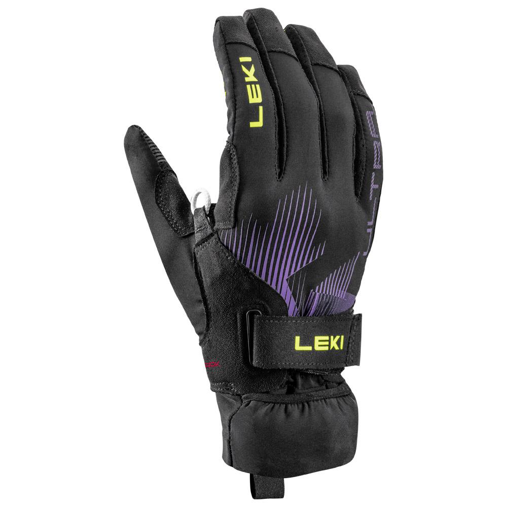 Leki - Ultratrail Storm Tr Black Neon Yellow Violet - 9 - Running gloves