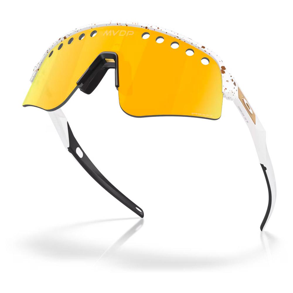 Oakley - Sutro Lite Sweep Mathieu Van Der Poel Signature Red Gold Splatter Prizm 24K - Sunglasses