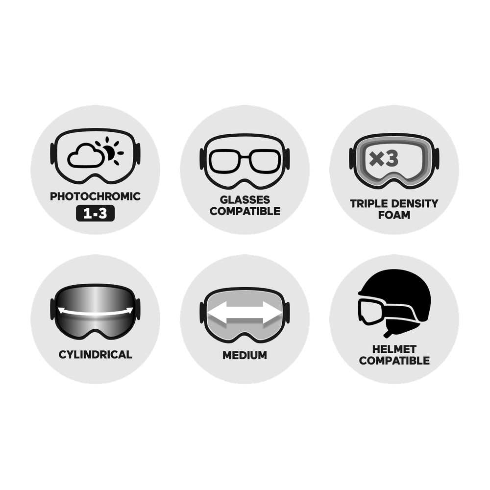 Maschera Salomon S/View 3 Ebony Photo Multilayer Blue - Inverno