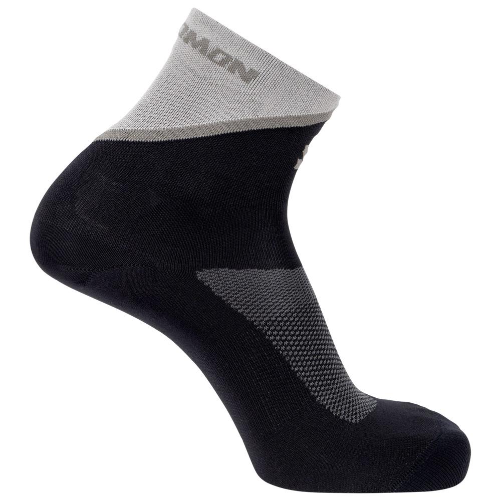 Salomon - Pulse Ankle Black Gull Gray - 42-44 - Trailrunning-Socken