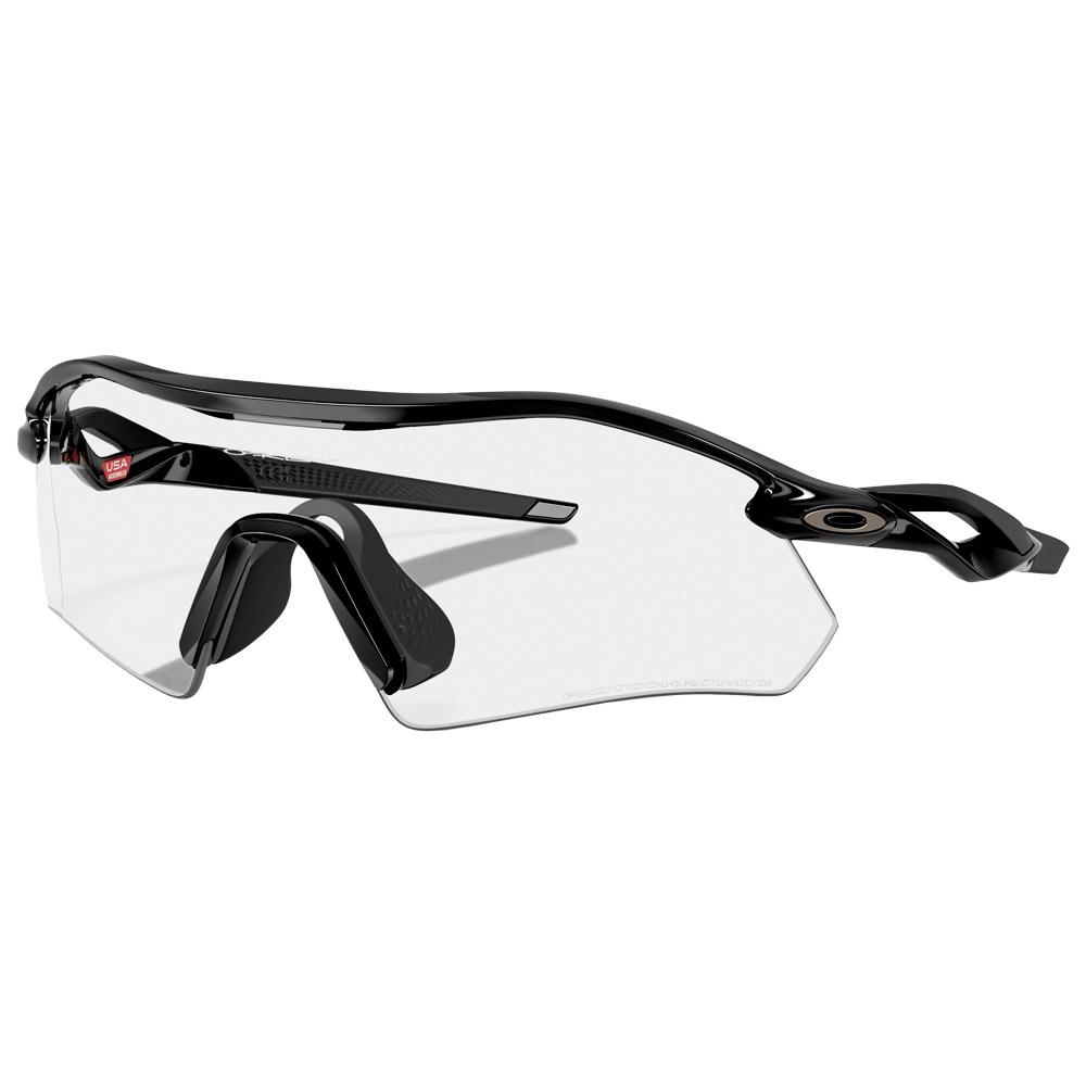 Oakley - Radar Plate Polished Black Clear To Black Iridium Photochromic - Sunglasses