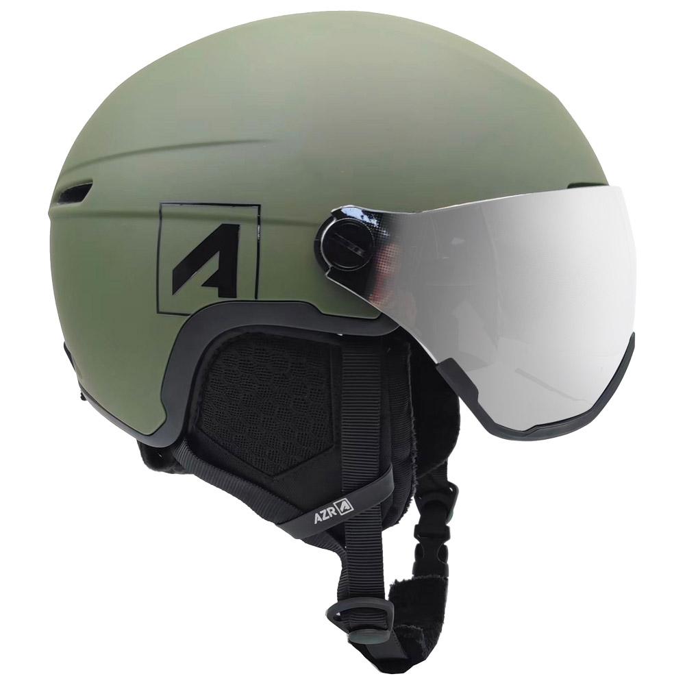 AZR - Orion Visor Kaki Noir Mat Gris Miroir + Yellow Visor - M - Helmet w/ visor