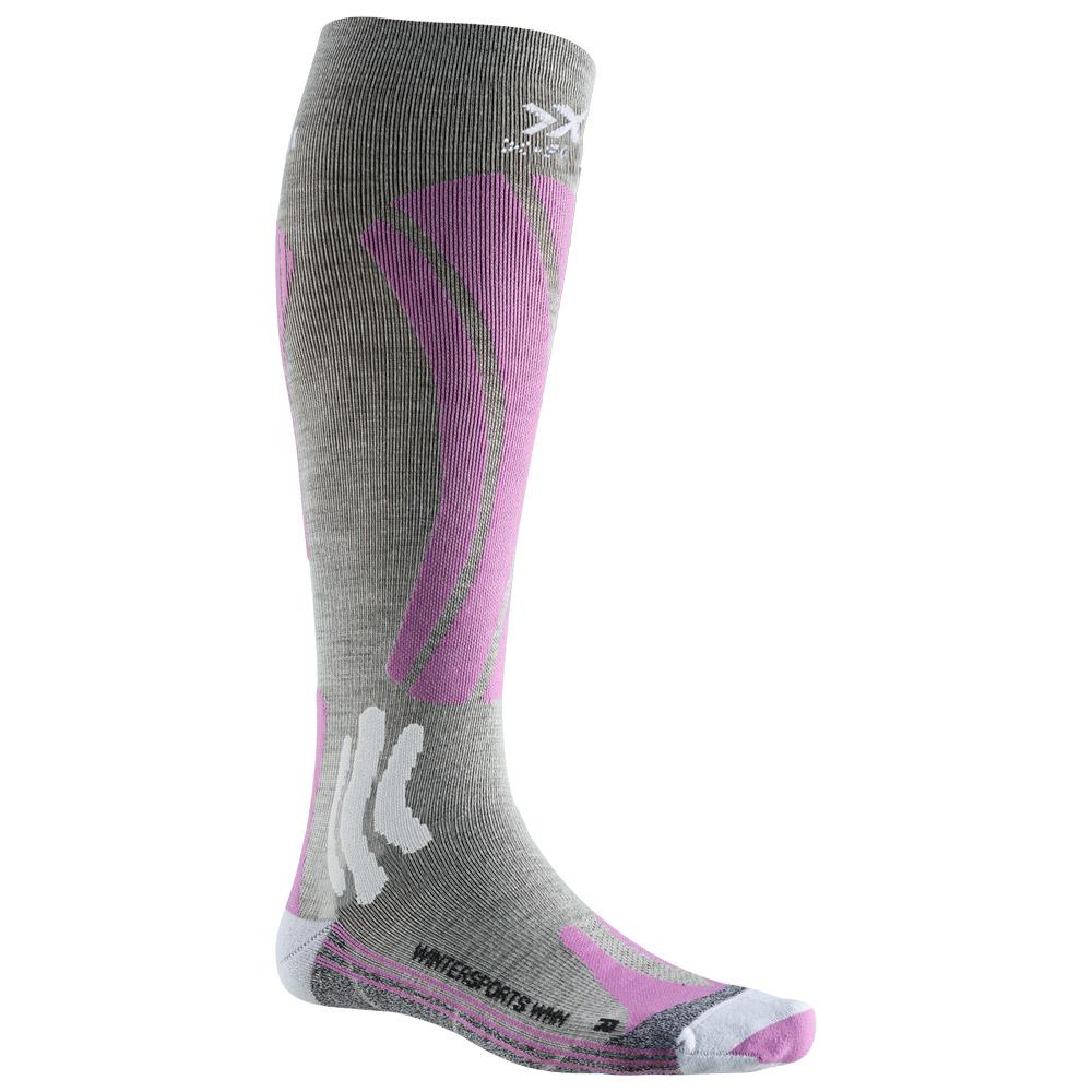 X Socks - Ski Merino Wintersports 4.0 Wmn Black Grey Magnolia - 41-42 - Ski socks