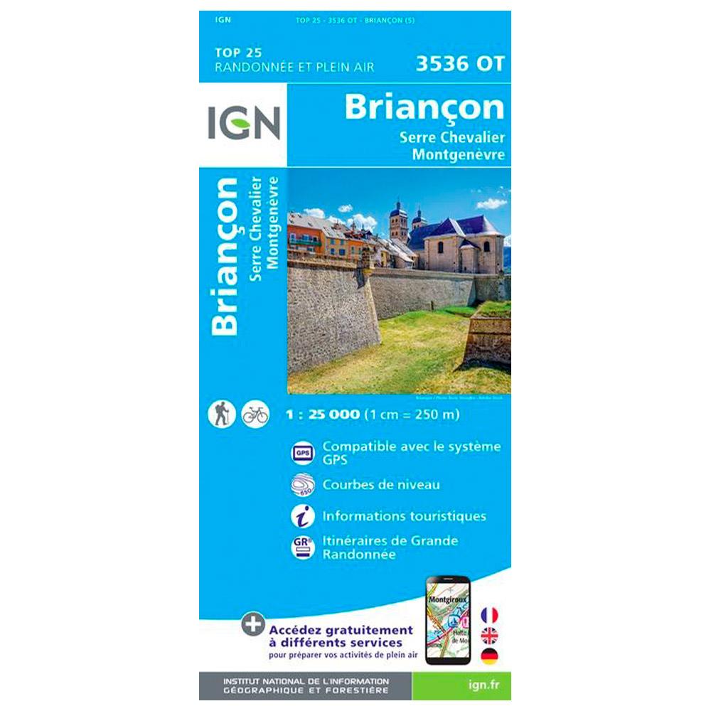 IGN - 3536OT Briancon, Serre Chevalier, Montgenèvre - Map