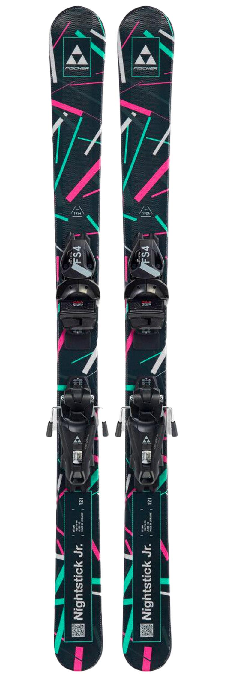 Fischer - Pack Ski Nightstick Jr (91-121) - 101 + Fs4 Gw Ca Jrs Br.80 Solid Black Black - Ski