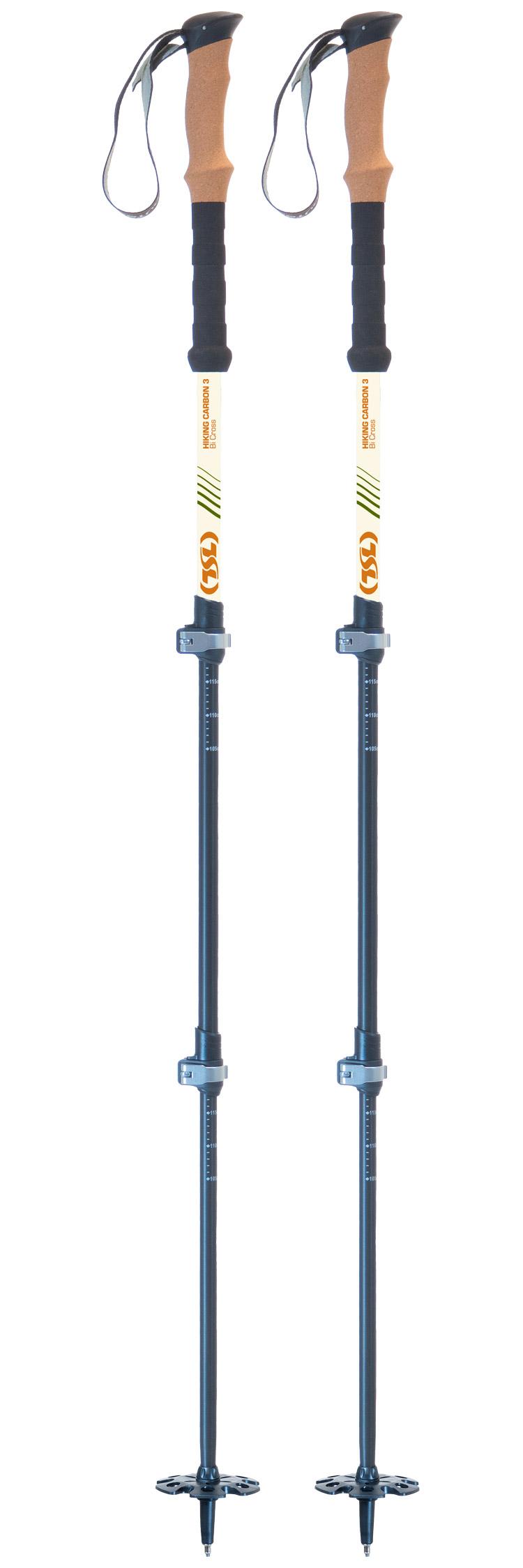 TSL - Hiking Carbon 3 Bi-Cross Twist Black White - Poles