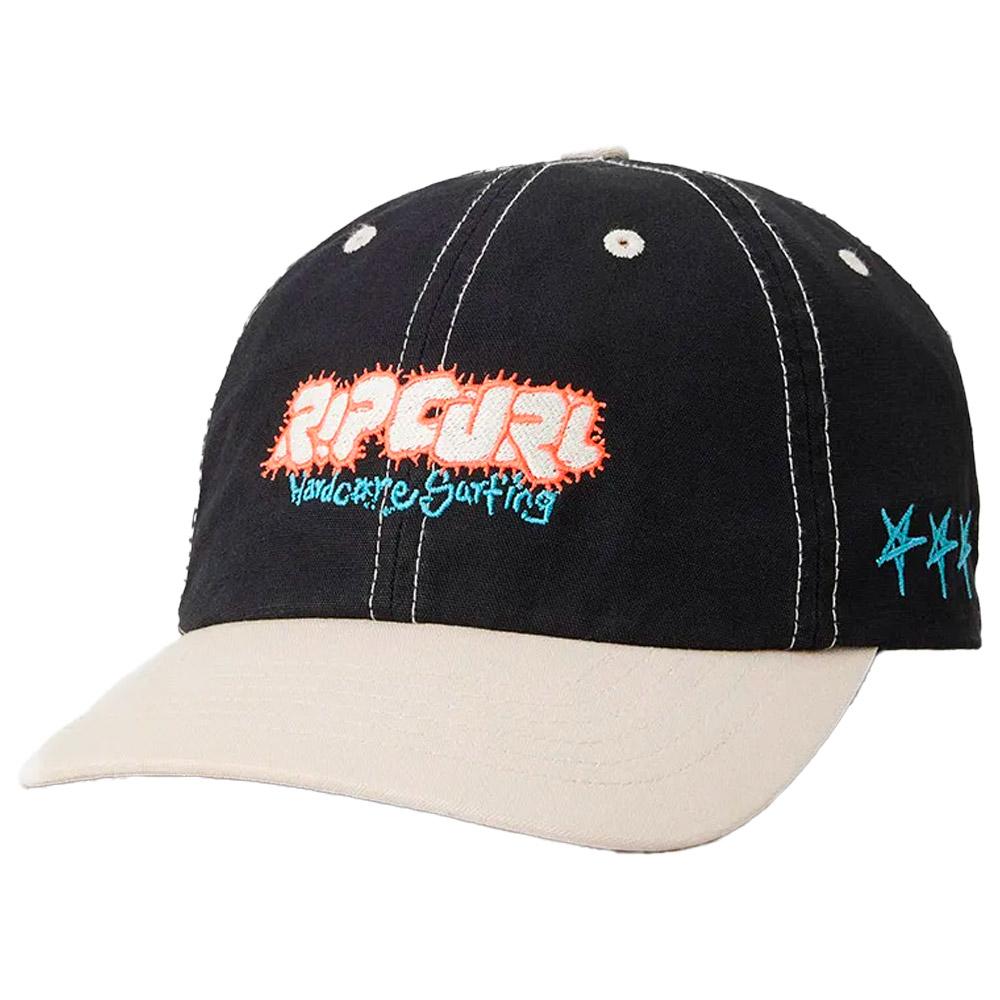 Rip Curl - Raw Energy Art Adj Cap Black White - Cap - Schwarz - Glisshop.de