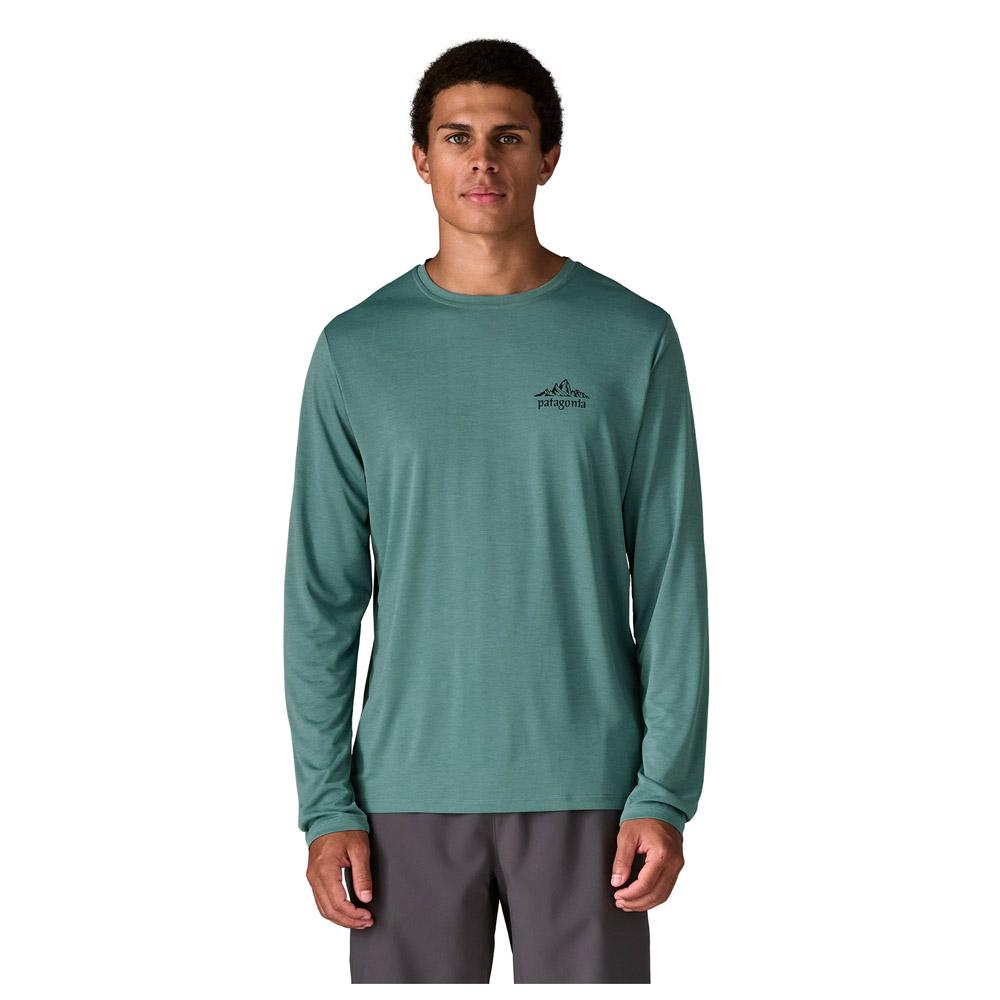 Patagonia - Long Sleeve Cap Cool Daily Cloud Crag Blue Sage Light Blue Sage X Dye - M - Hiking tee-shirt