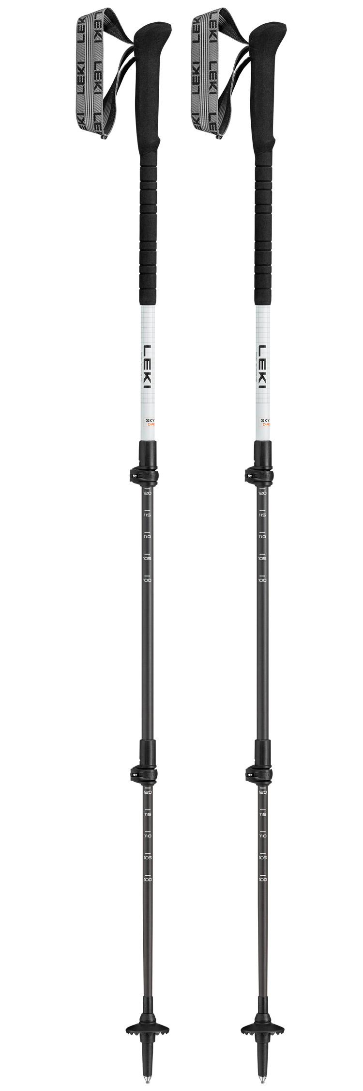 Leki - Skytera Carbon Lite 100-135 cm White Black Neon Orange - Hiking poles
