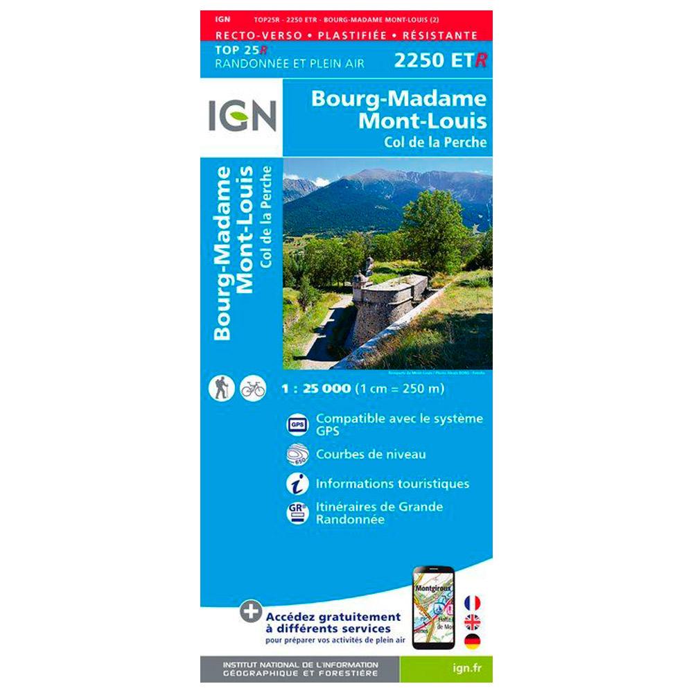 IGN - 2250ETR Bourg-Madame, Mont-Louis, Col de la Perche - Résistante - Map