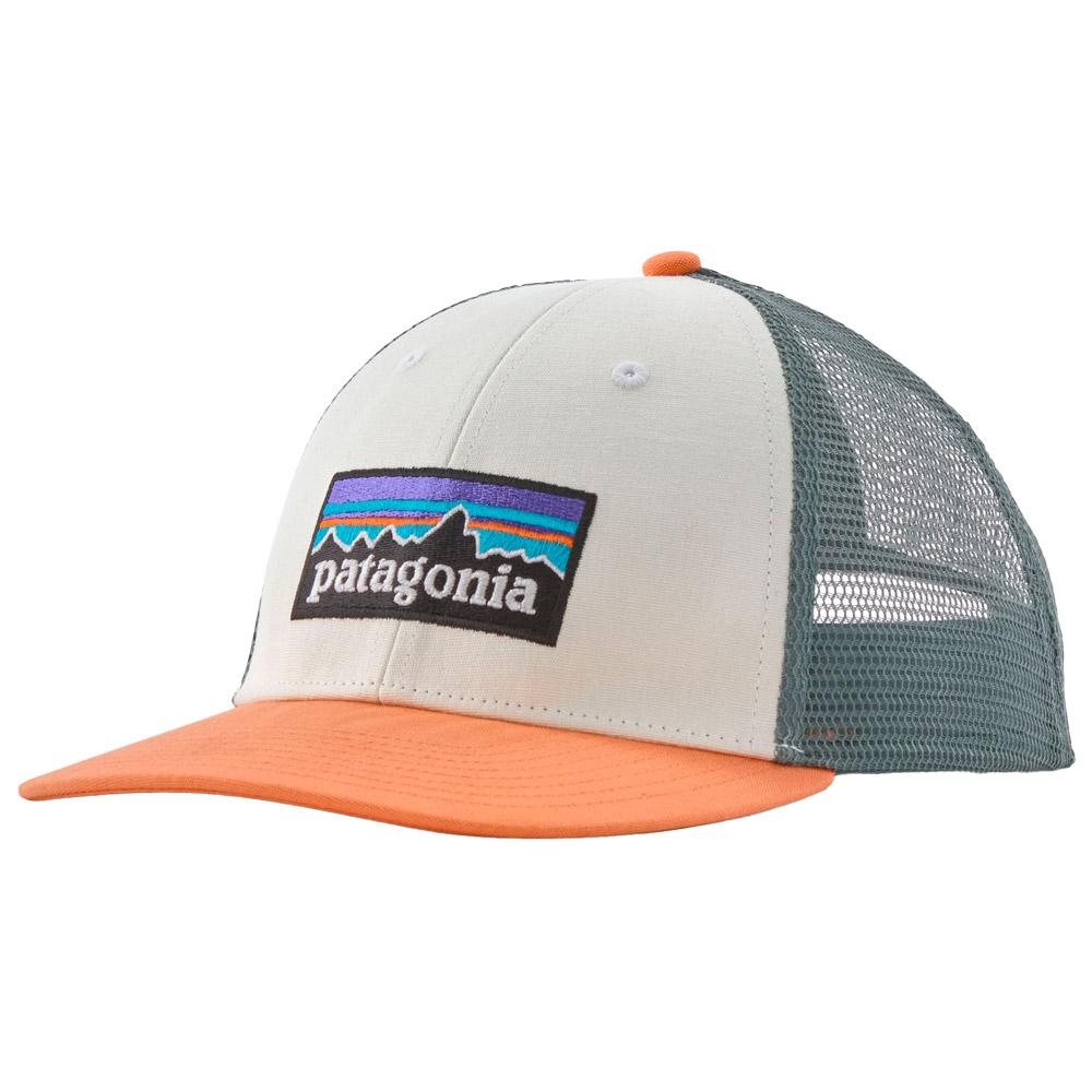 Patagonia - P-6 Logo LoPro Trucker Hat White Peach Sherbet - Cap